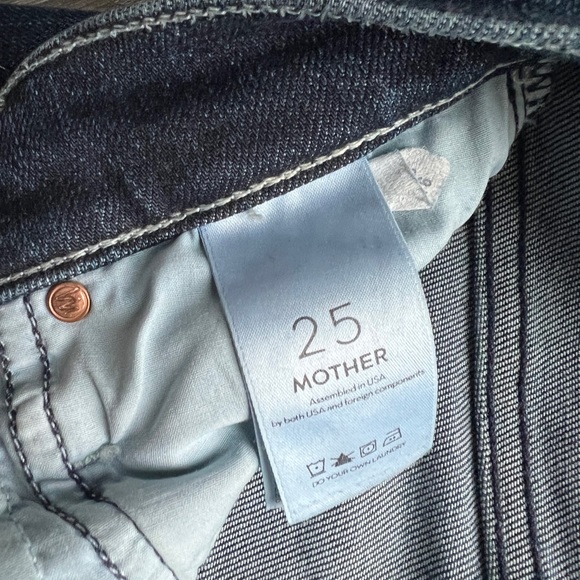 Mother skinny jeans style: The Stunner Step ankle fray wash: Disco Dolls size 25 - Picture 3 of 4